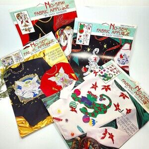 Vintage Daisy Kingdom Christmas Fabric Applique Packs X 4 Theme Sewing Crafting